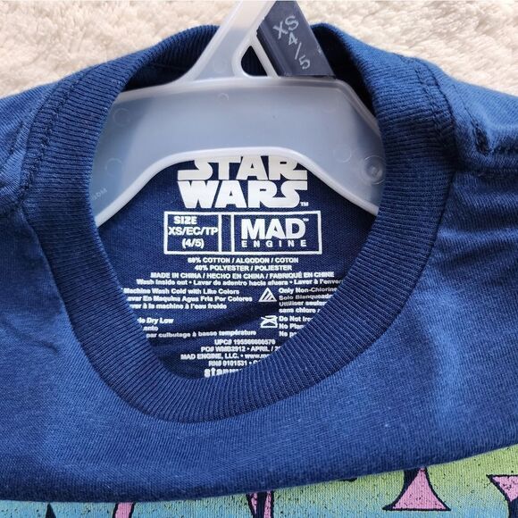 NWT BOY'S Star Wars short sleeve T-Shirt "This Is The Way" Baby Yoda size xs4/5 - Picture 3 of 5